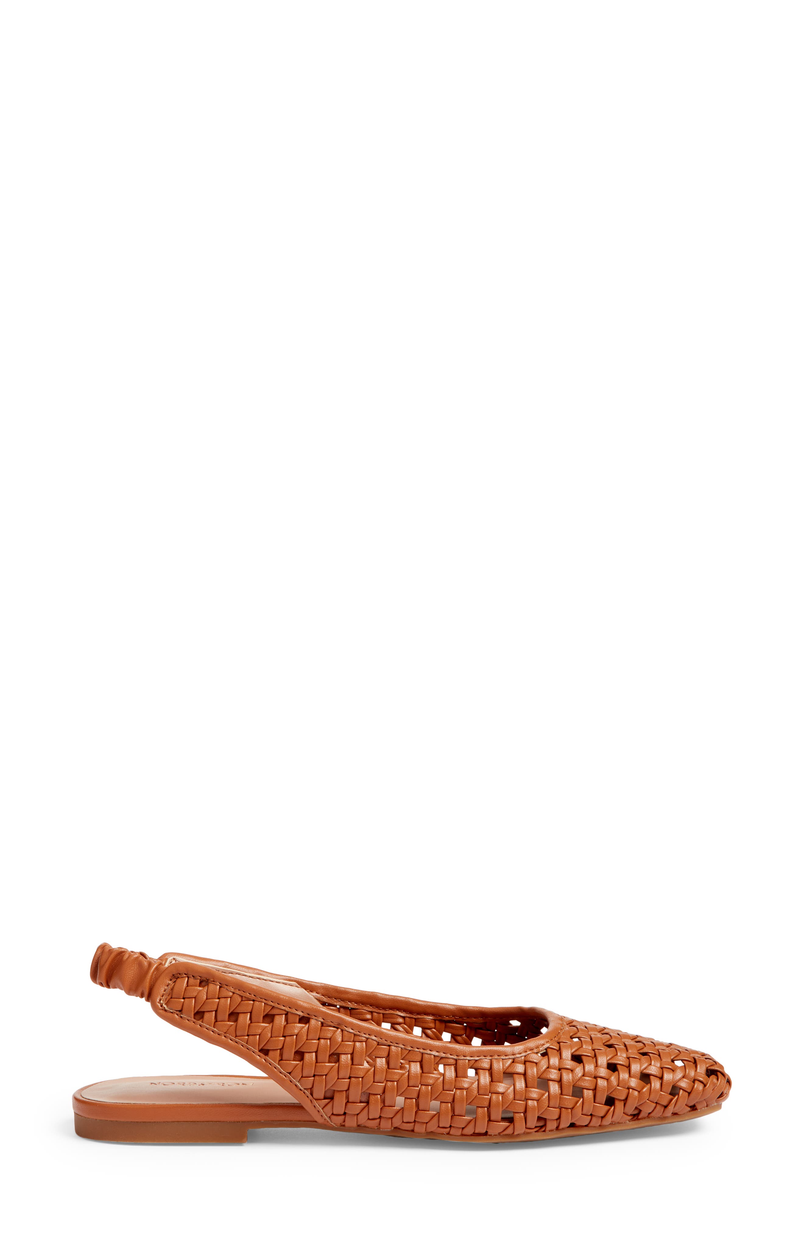 Nordstrom Arabella Woven Slingback Flat, Alternate, color, Tan Toffee