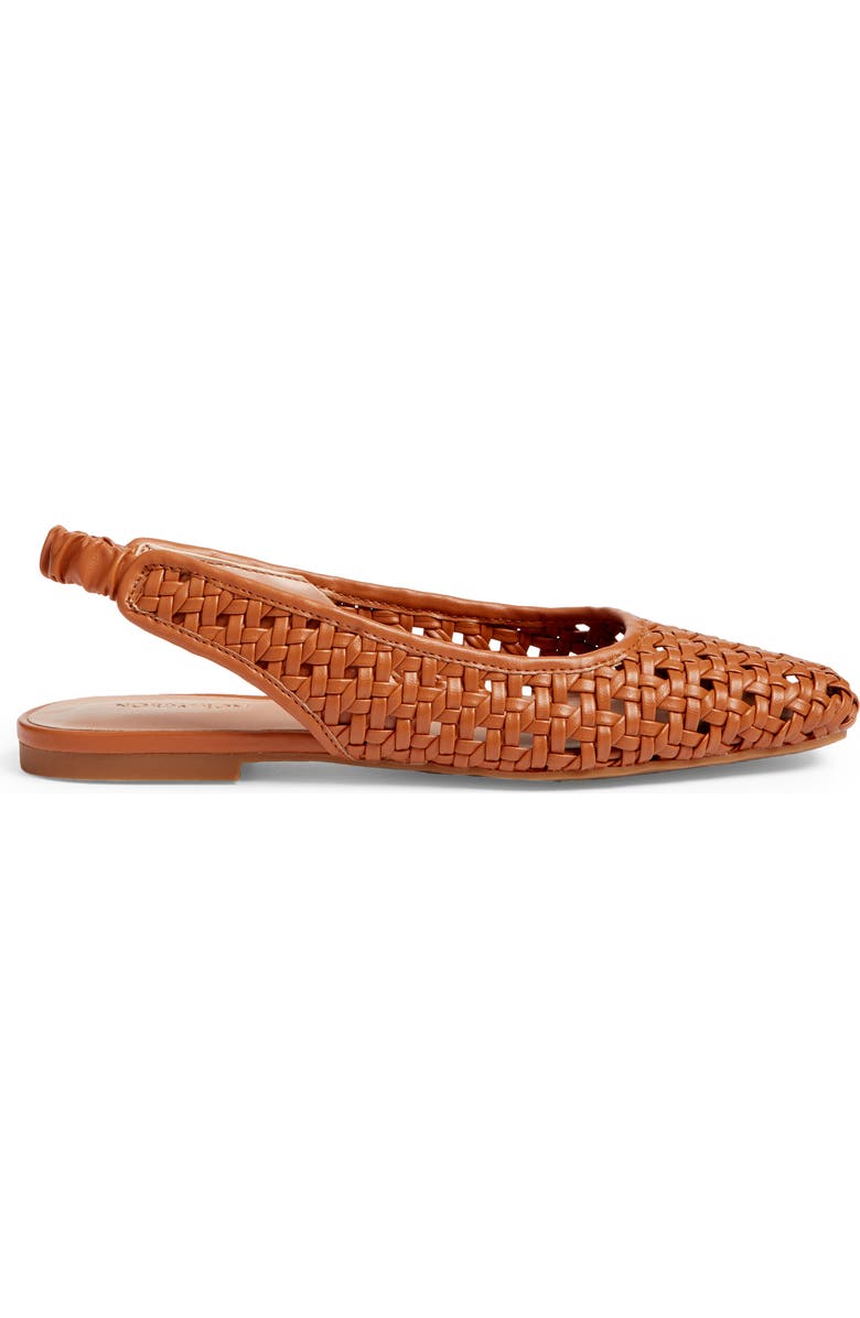 Nordstrom Arabella Woven Slingback Flat, Alternate, color, Tan Toffee