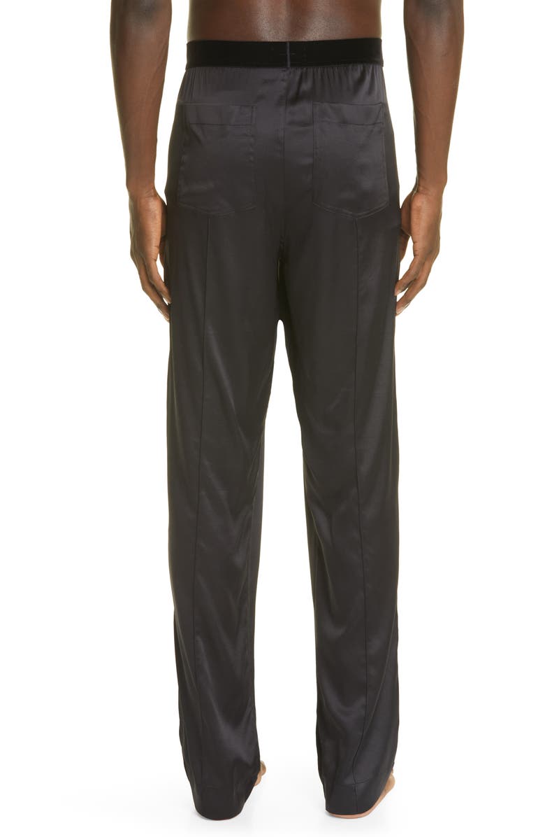 TOM FORD Stretch Silk Pajama Pants, Alternate, color, Black