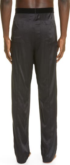 【関税&送料込】Tom Ford Stretch Silk Satin Pyjama Pants TOM FORD Velvet-Trimmed Stretch-Silk Satin Pyjama Trousers