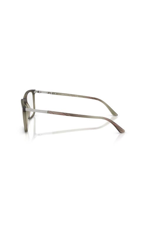 Giorgio Armani 56mm Square Optical Glasses In Black
