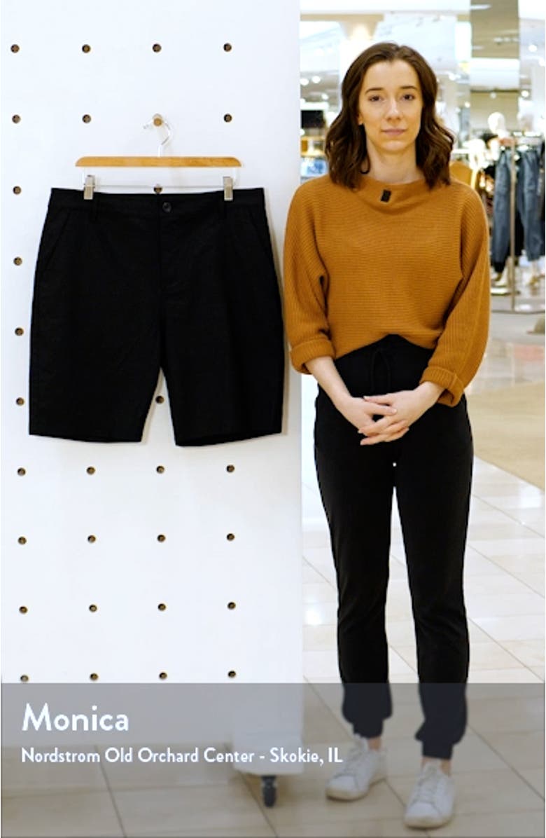 Thompson Slim Fit Linen Blend Shorts, sales video thumbnail