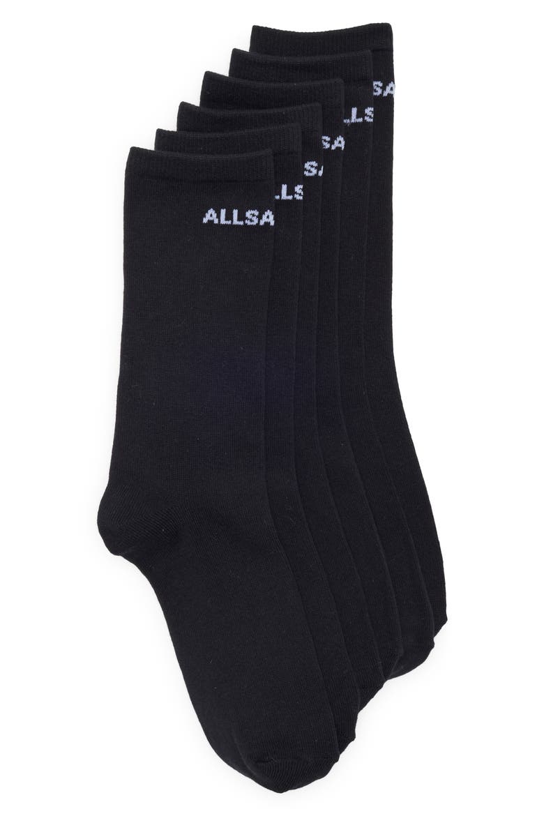 Underground 3-Pack Crew Socks, Main, color, BLACK