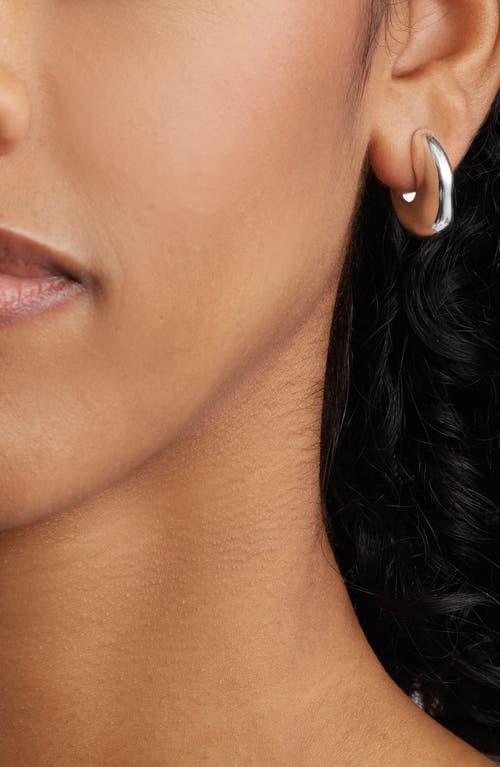 Open Edit Chubby Molten Hoop Earrings