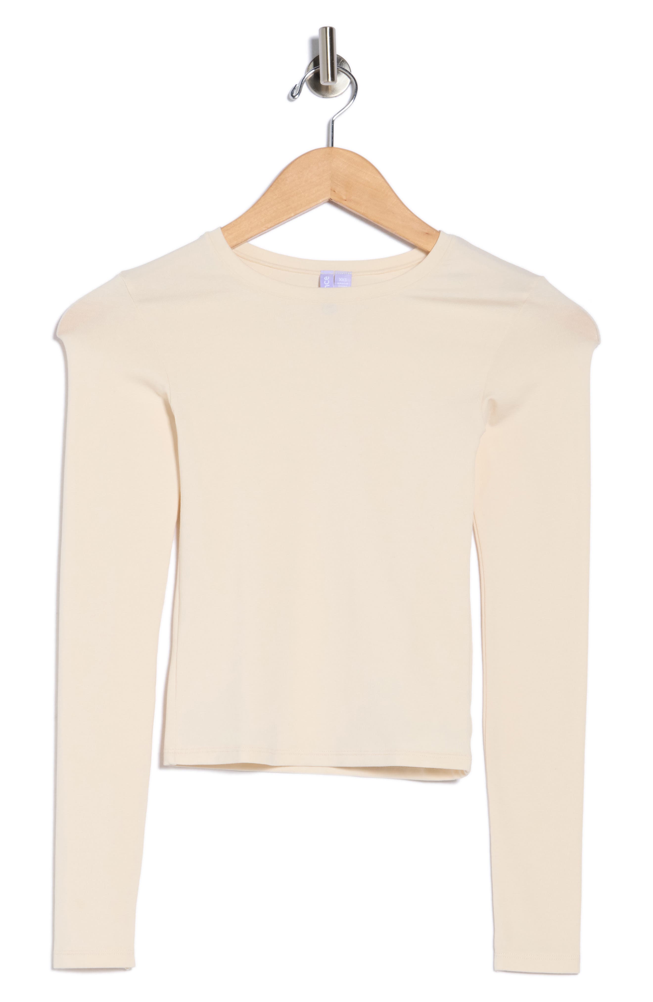 Florence By Mills Softie Cotton Blend Long Sleeve Top In Neutral