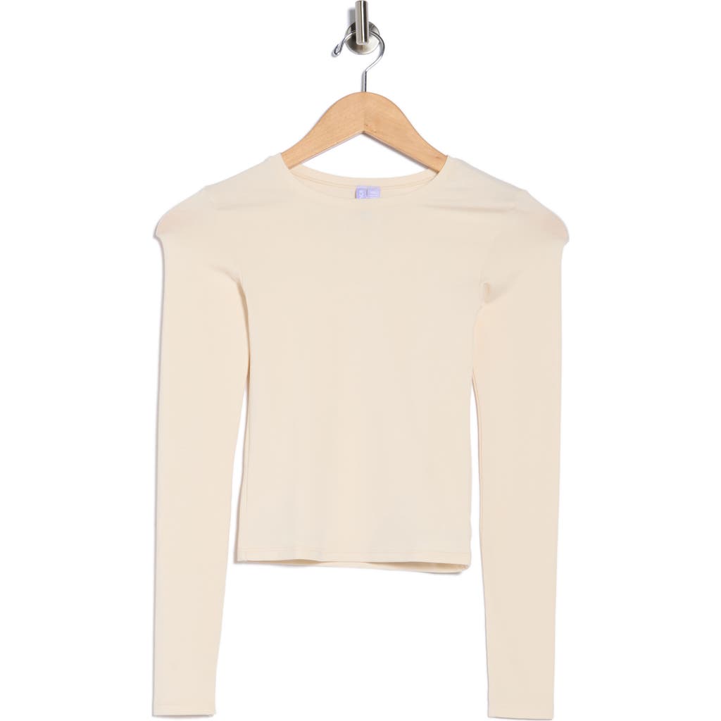 Florence By Mills Softie Cotton Blend Long Sleeve Top In Neutral