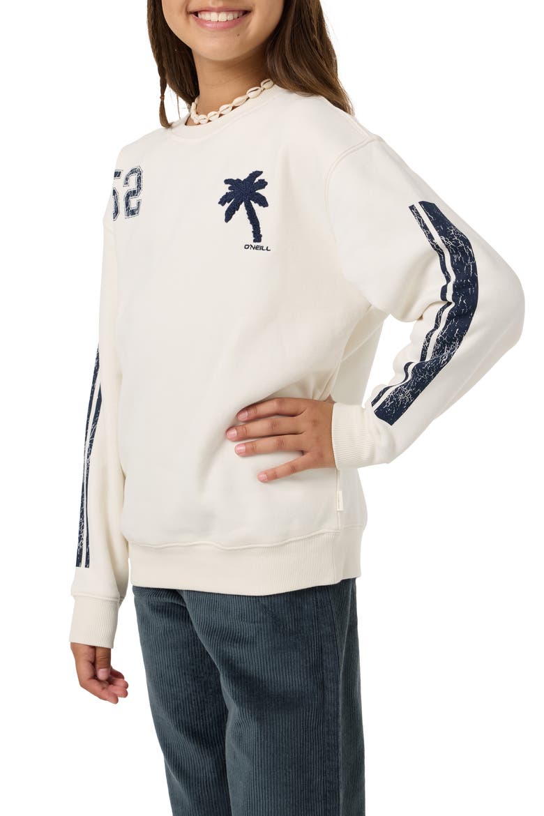 Kids' Team Oversized Crewneck Sweatshirt, Alternate, color, TOFU