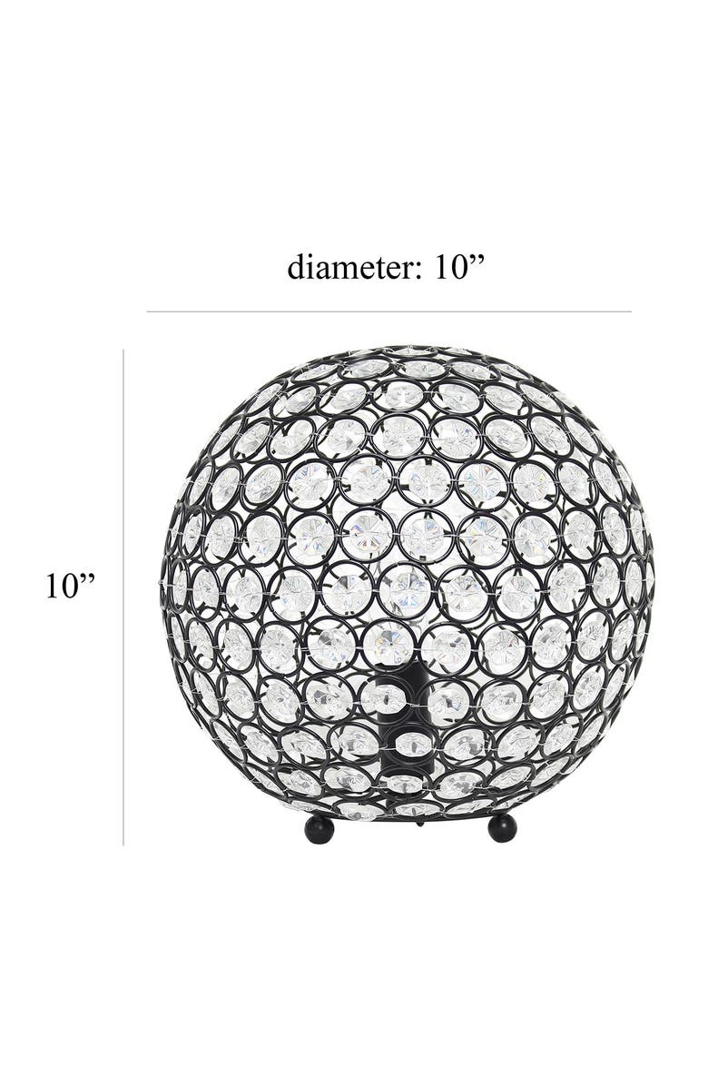 LALIA HOME Elipse 10" Crystal Ball Sequin Table Lamp - Restoration Bronze, Alternate, color,