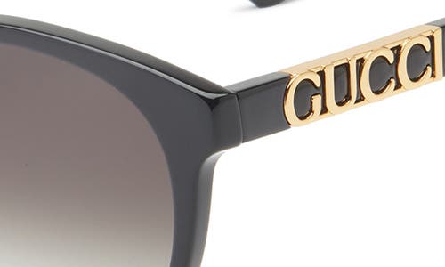 Gucci 56mm Round Sunglasses In Gold