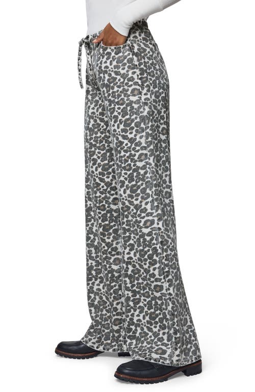 Splendid Leopard Denim Lounge Pants In Animal Print
