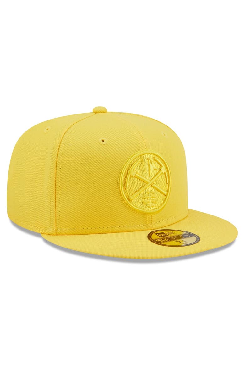 Men's New Era Yellow Denver Nuggets Color Pack 59FIFTY Fitted Hat, Alternate, color, Yellow