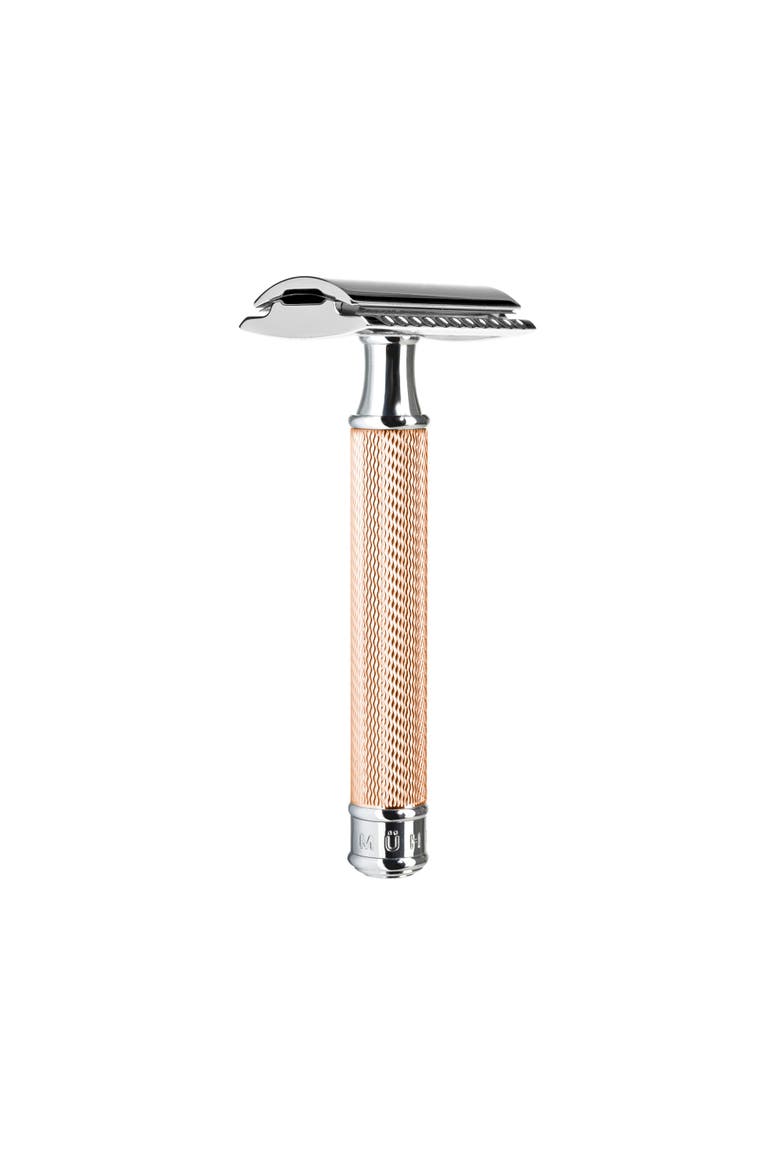 Traditional Rosegold Safety Razor - Closed Comb, Main, color, Rose Gold