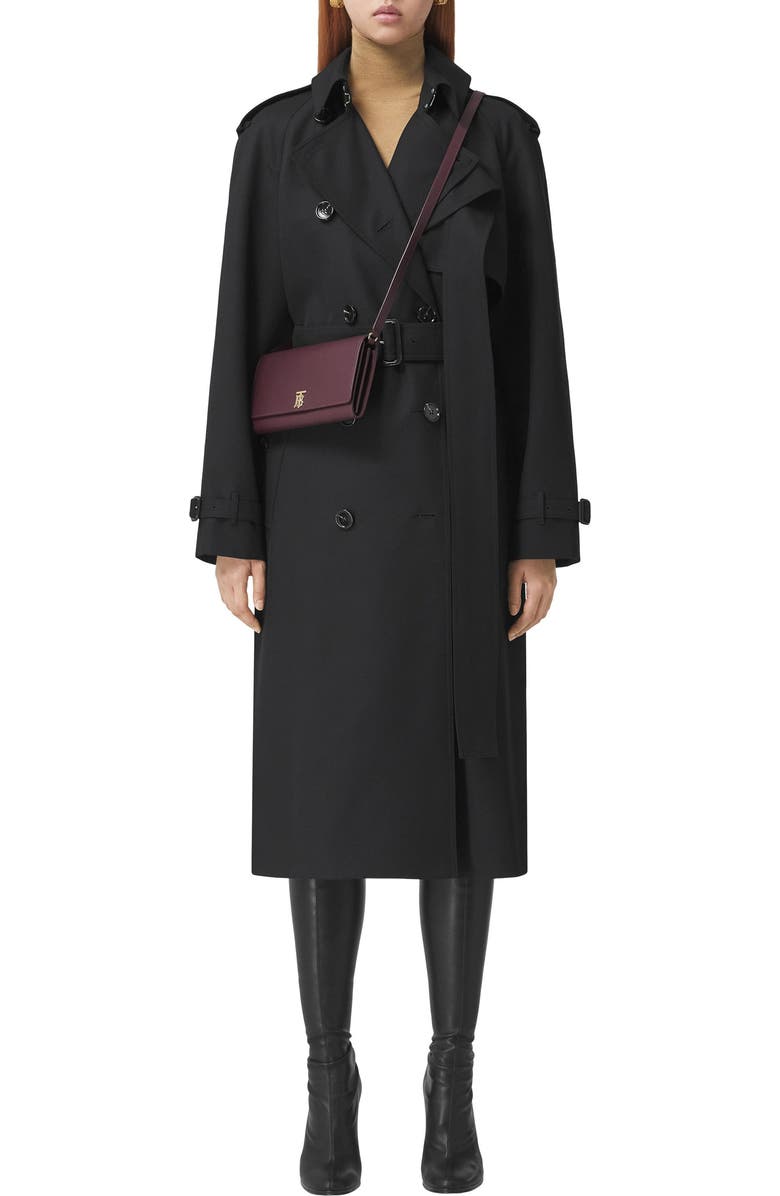 Burberry Hannah Leather Wallet on a Strap, Alternate, color,