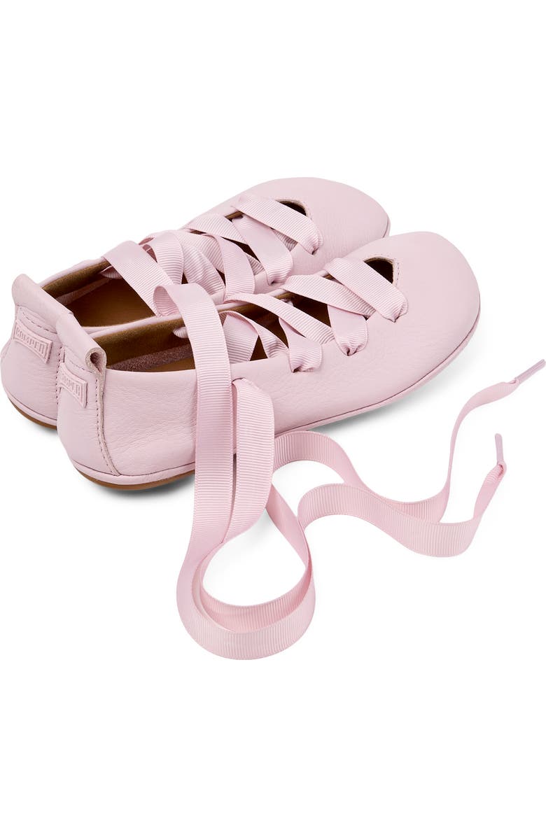 Camper Kids' Right Lace-Up Flat, Alternate, color, Pastel Pink