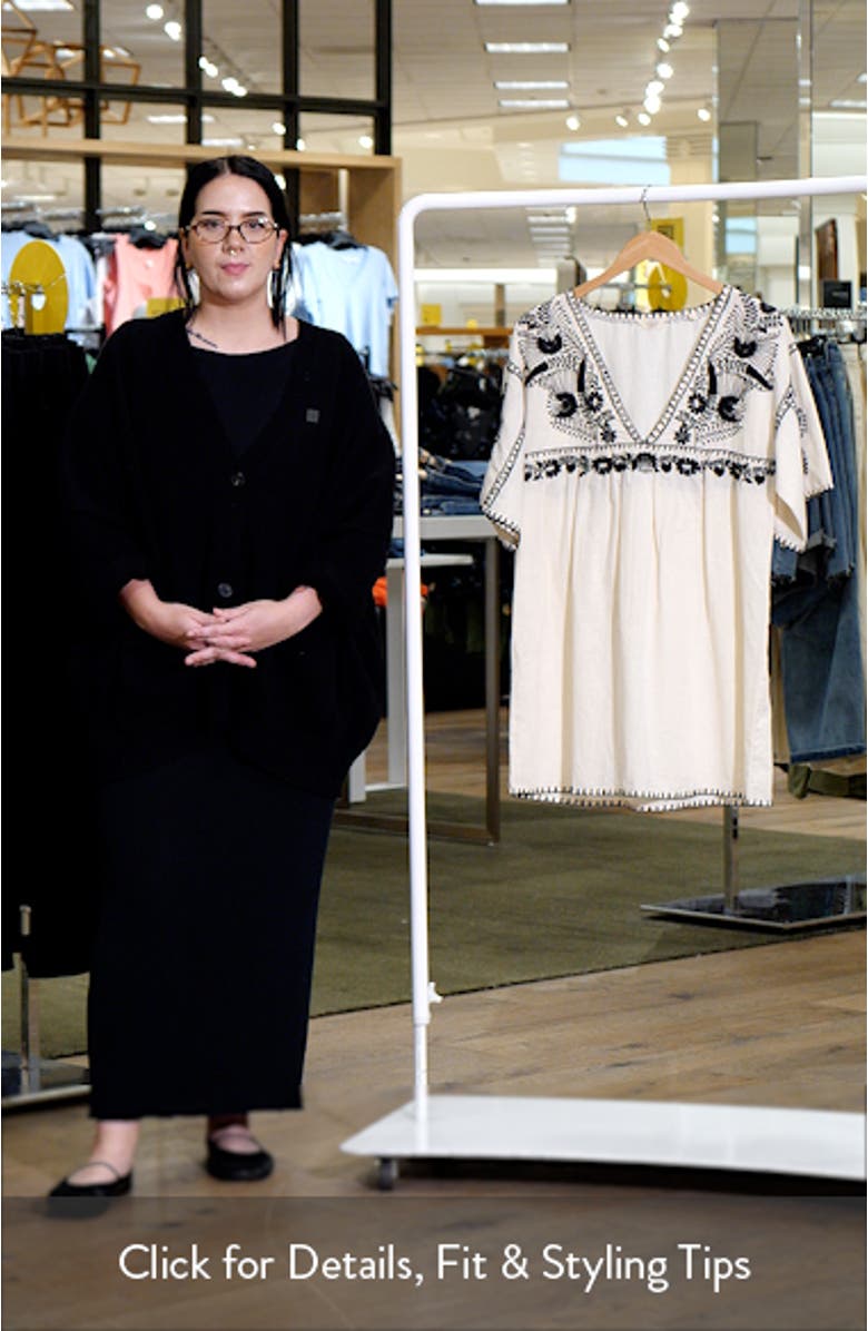 Sunday Embroidered Cotton & Linen Minidress, sales video thumbnail