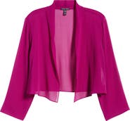 Eileen Fisher Open Front Silk Jacket