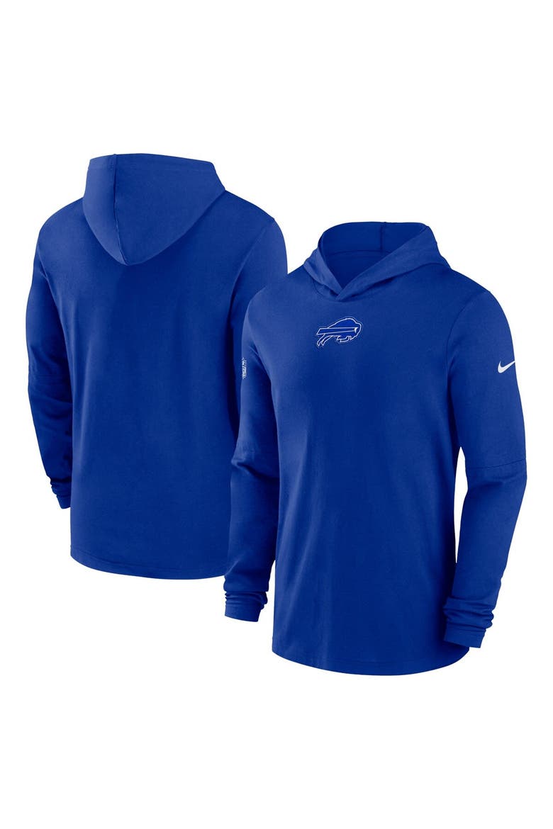 Men's Nike Royal Buffalo Bills Sideline Performance Long Sleeve Hoodie T-Shirt, Main, color, Royal