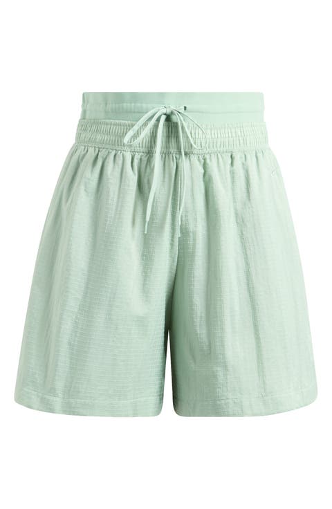 Double Waistband Drawstring Shorts