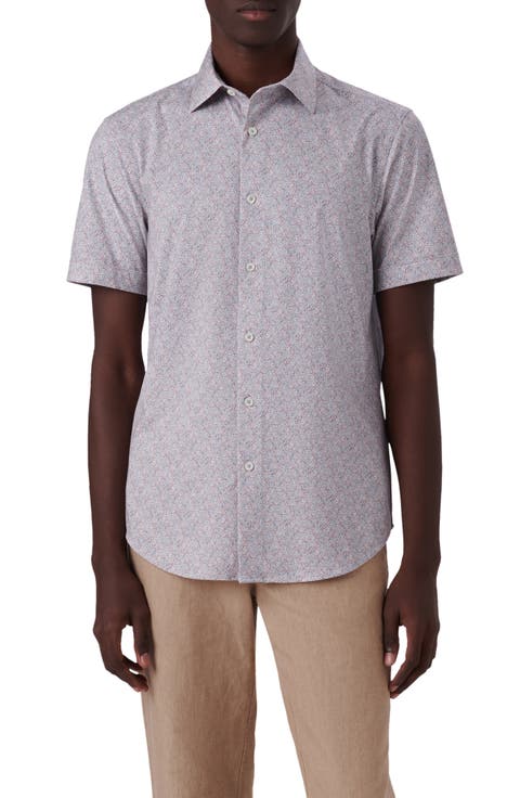 Miles OoohCotton® Floral Short Sleeve Button-Up Shirt