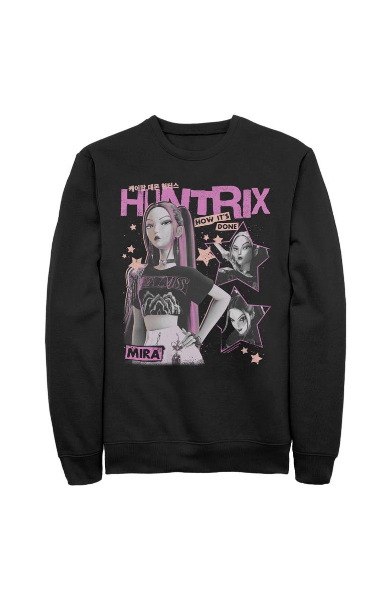 KPop Demon Hunters Men's KPop Demon Hunters Pop Star Huntrix Mira  Sweatshirt, Main, color, Black