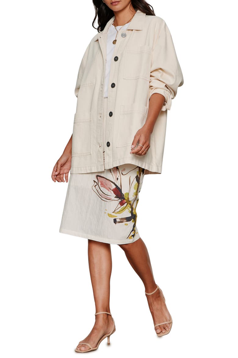 Spring Fleur Pencil Skirt, Alternate, color, FLEUR WHITE