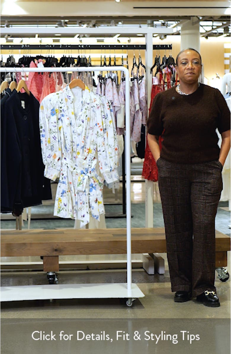 Cora Floral Print Mini Shirtdress, sales video thumbnail