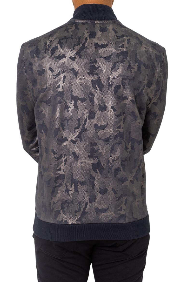 Roberto Metallic Camo Track Jacket, Alternate, color, NAVY