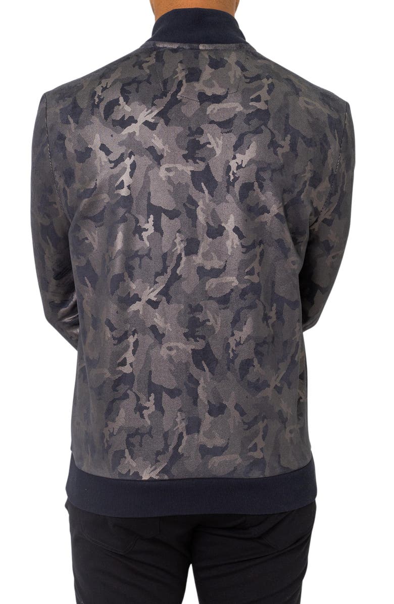 PINO BY PINOPORTE Roberto Metallic Camo Track Jacket, Alternate, color, Navy