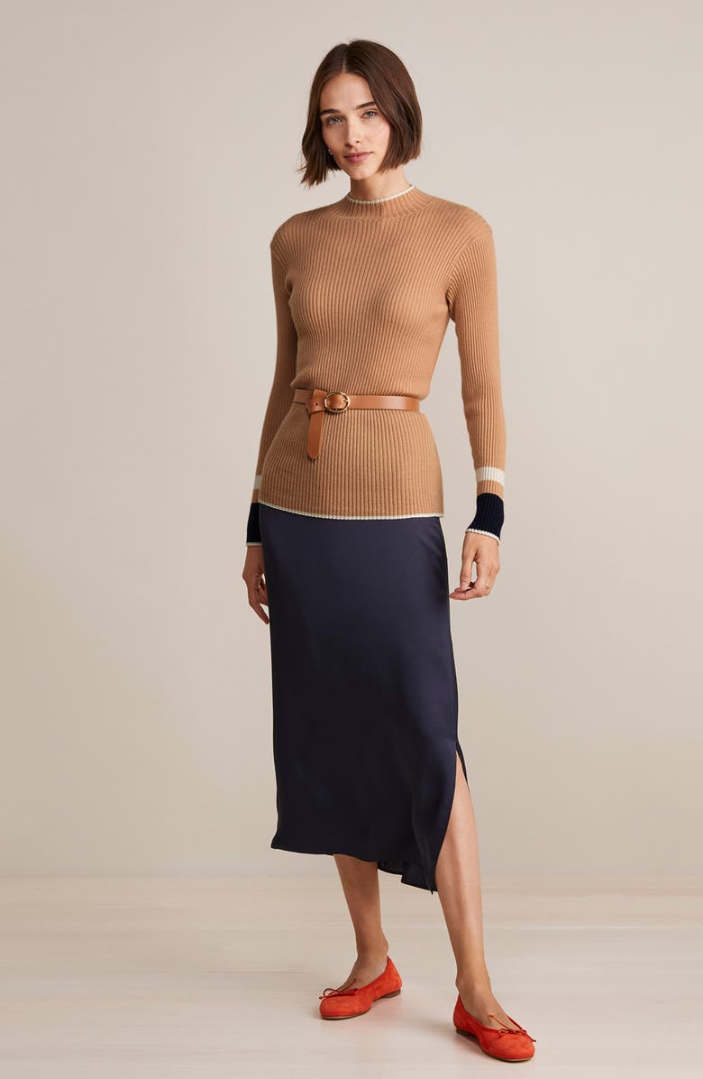 vineyard vines Mock Neck Rib Cashmere Sweater, Alternate, color, 