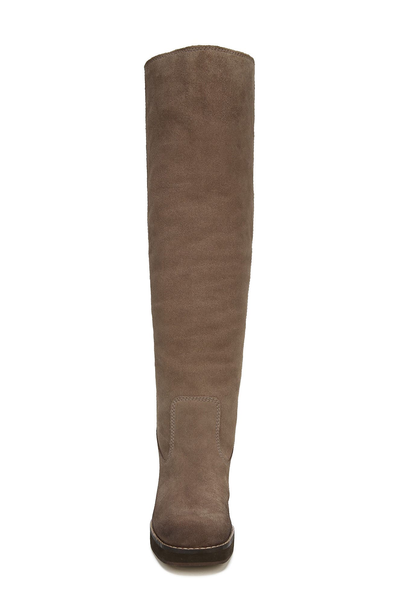 Padma Genuine Calf Hair Knee High Boot, Alternate, color, MUSHROOM SUEDE