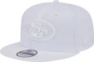 New Era Men's New Era San Francisco 49ers Main White on White 9FIFTY Snapback Hat