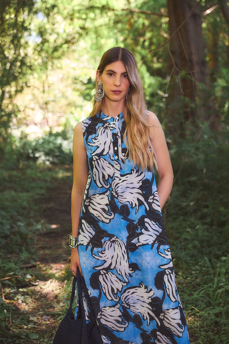 Devina Dress, Alternate, color, Blue Hana