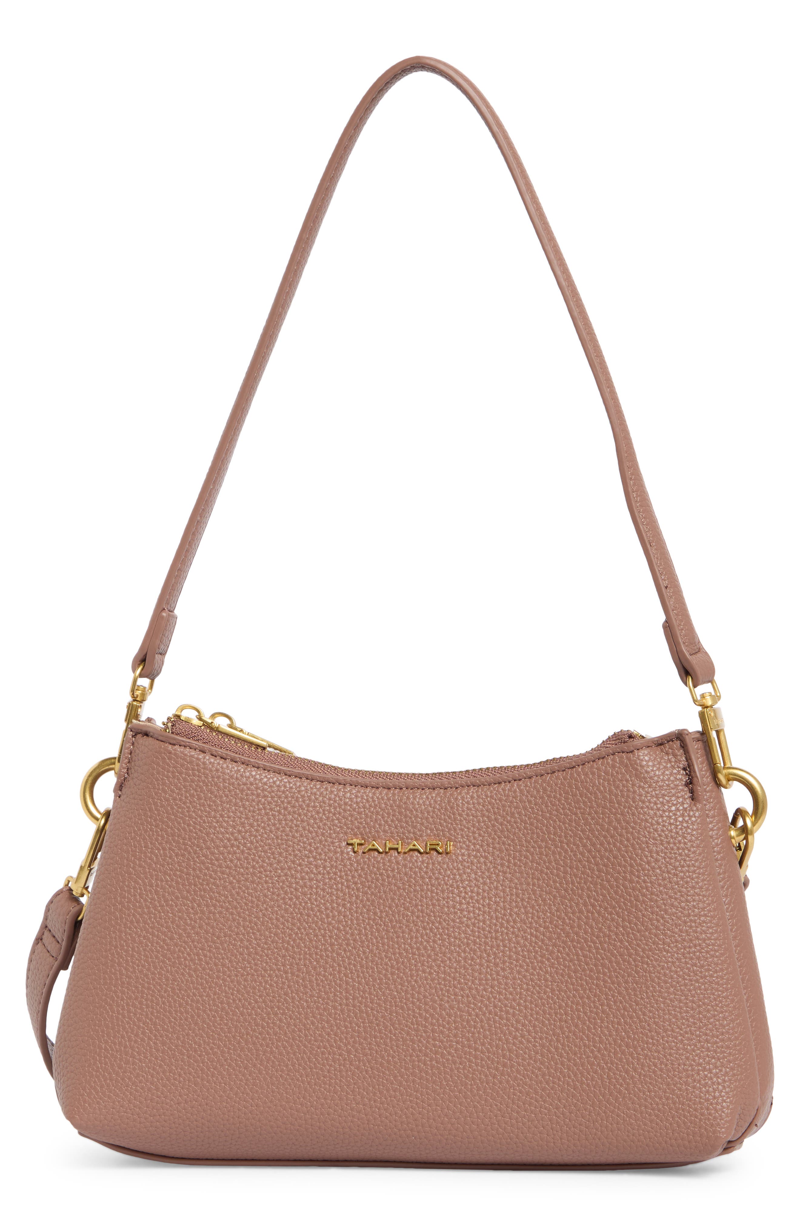 Tahari Eastside Crossbody Bag, Main, color, Coffee