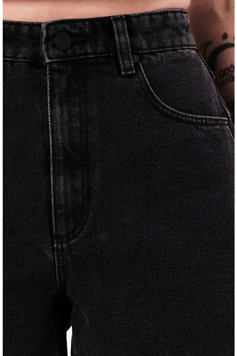 Venice Heidi Cutoff Denim Shorts, Alternate, color, WASHED BLACK