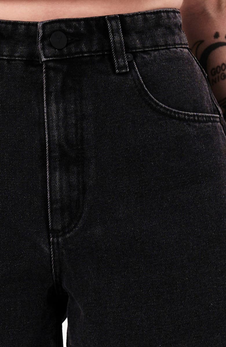 ABRAND Venice Heidi Cutoff Denim Shorts, Alternate, color, Washed Black