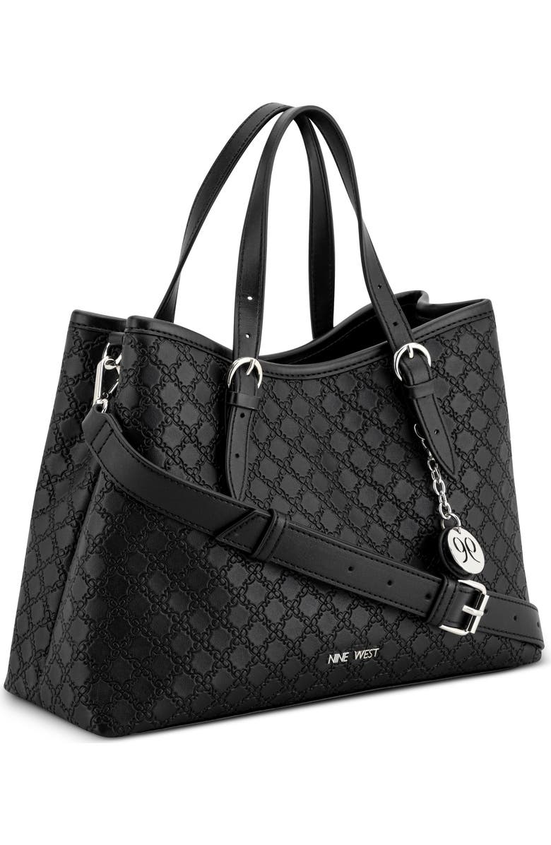 Nine West Kieran Satchel Bag, Alternate, color, Black