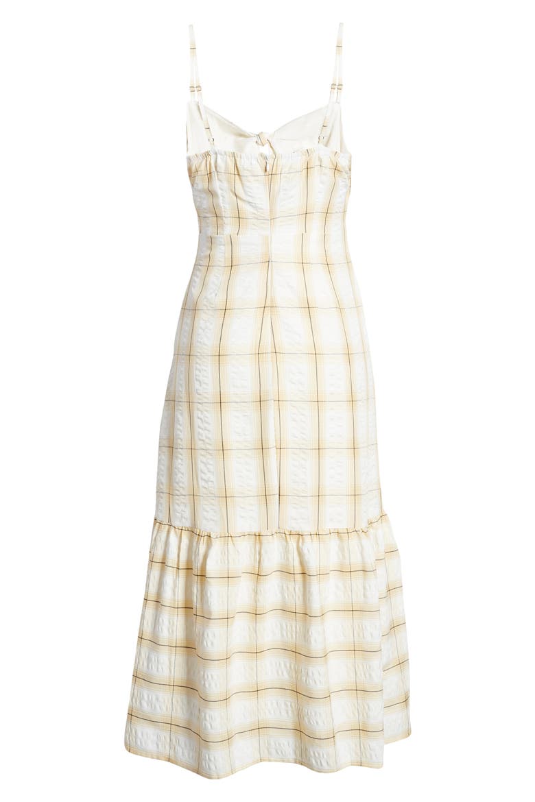 Check Print Maxi Dress, Alternate, color, YELLOW