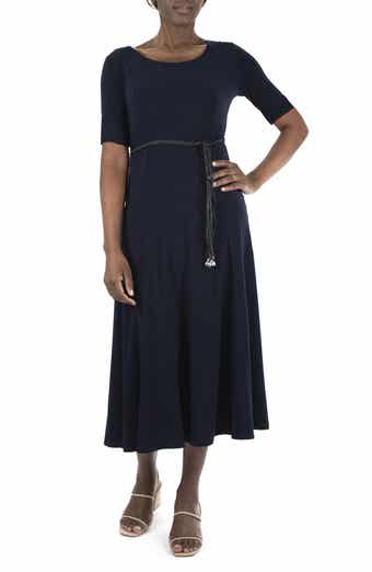 Sylvia Belted A-Line Midi Dress