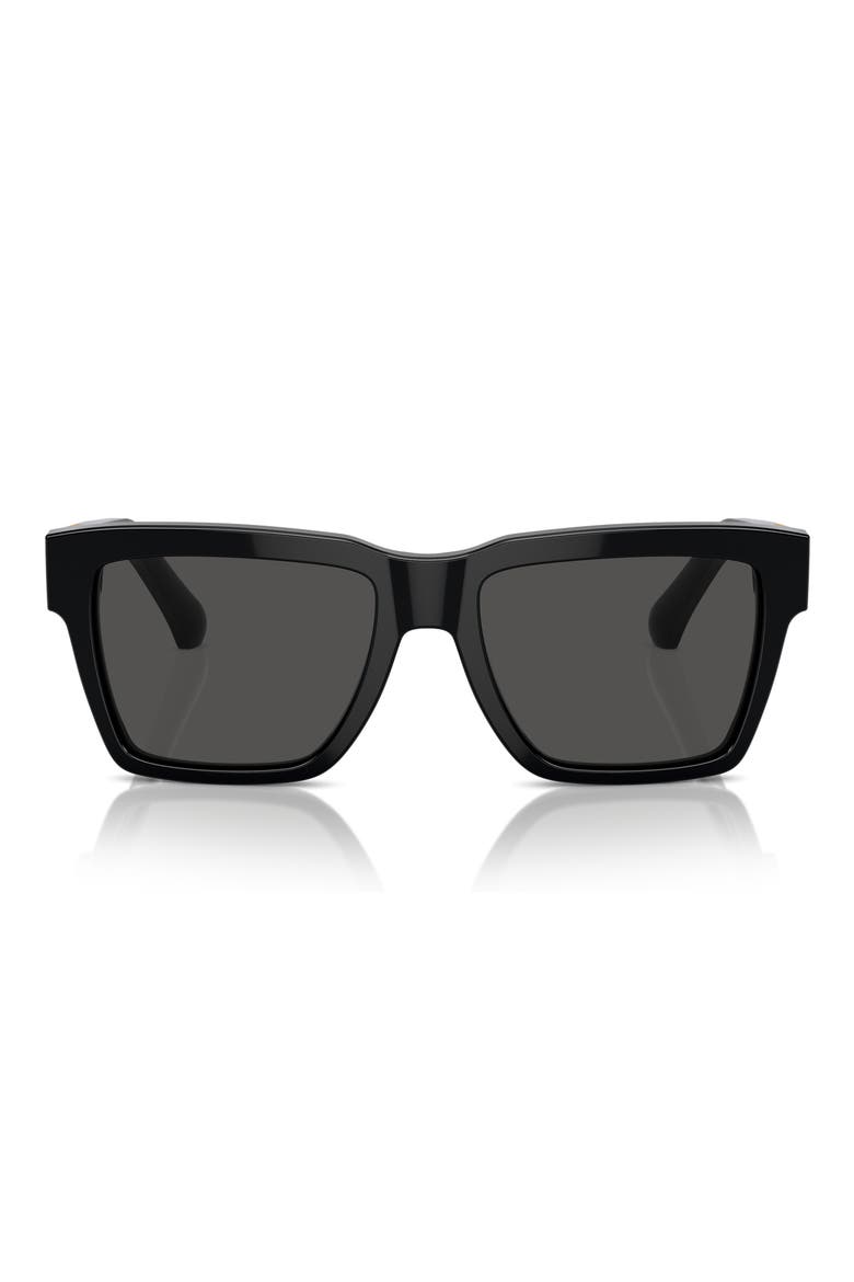 55mm Pilot Sunglasses, Alternate, color, BLACK