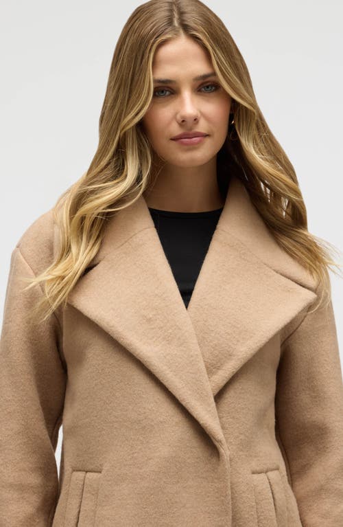 Nvlt Notch Lapel Felted Coat In Brown