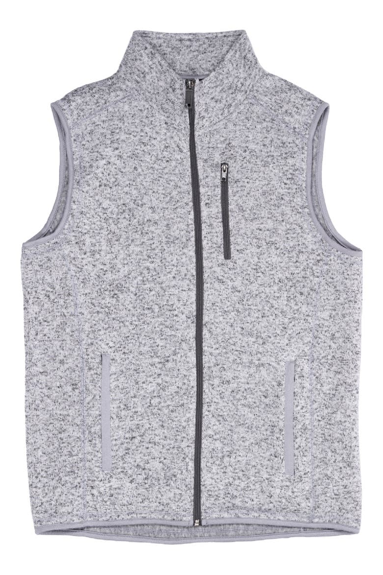 Knit Sweater Vest, Main, color, HEATHER GREY