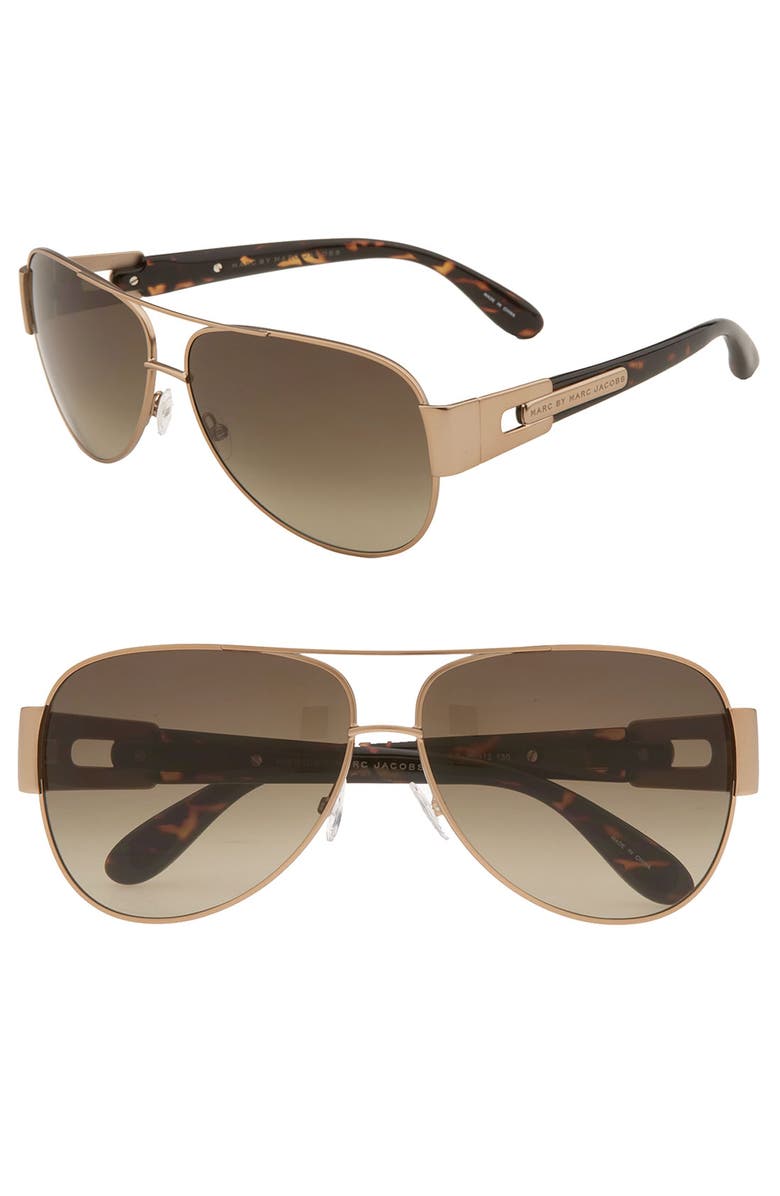 MARC BY MARC JACOBS 'Easy' Metal Aviator Sunglasses, Main, color, 