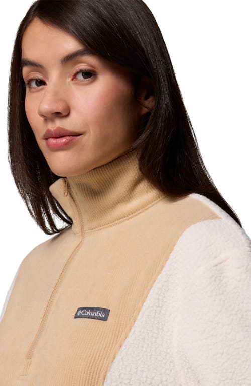 Columbia Maple Garden Half Zip Fleece Jacket In White