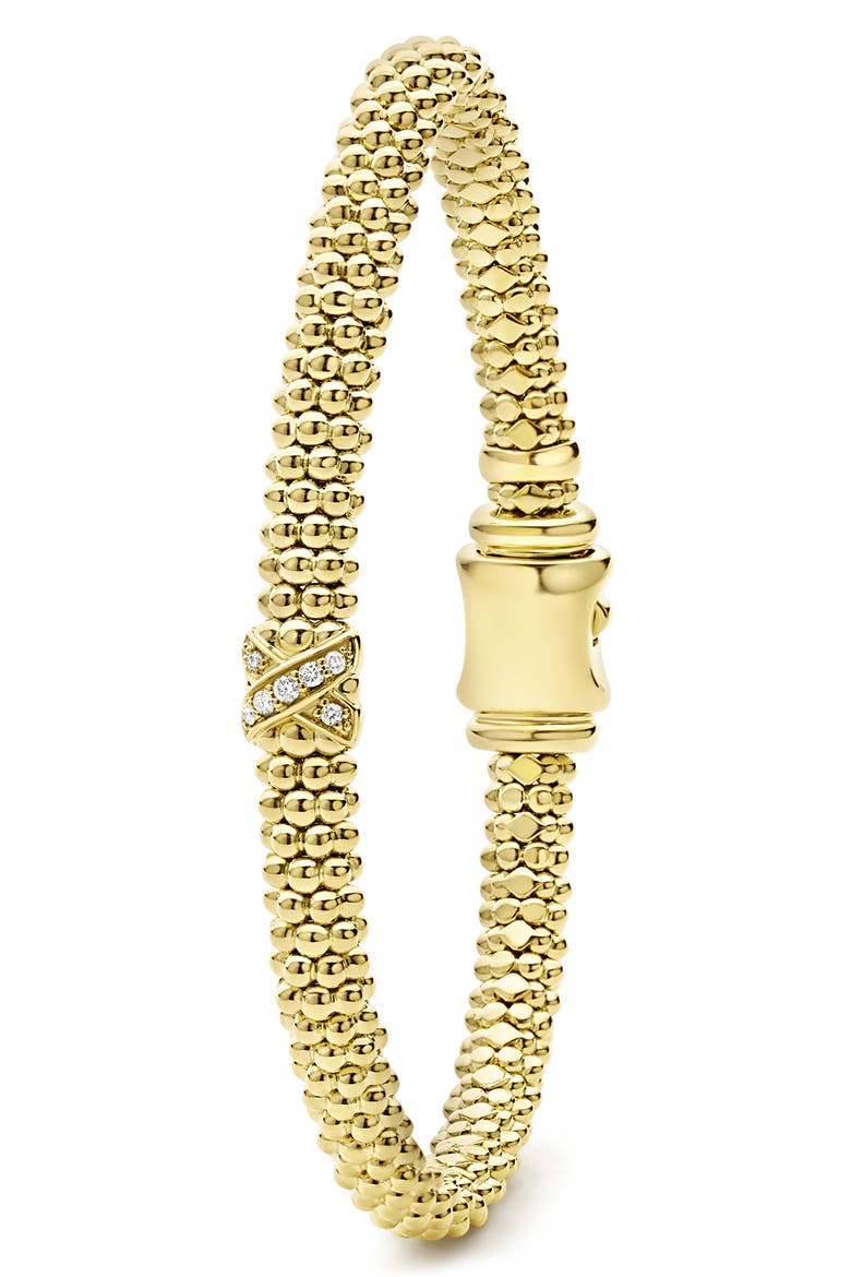 Embrace Pavé Diamond Bracelet, Alternate, color, GOLD METALLIC