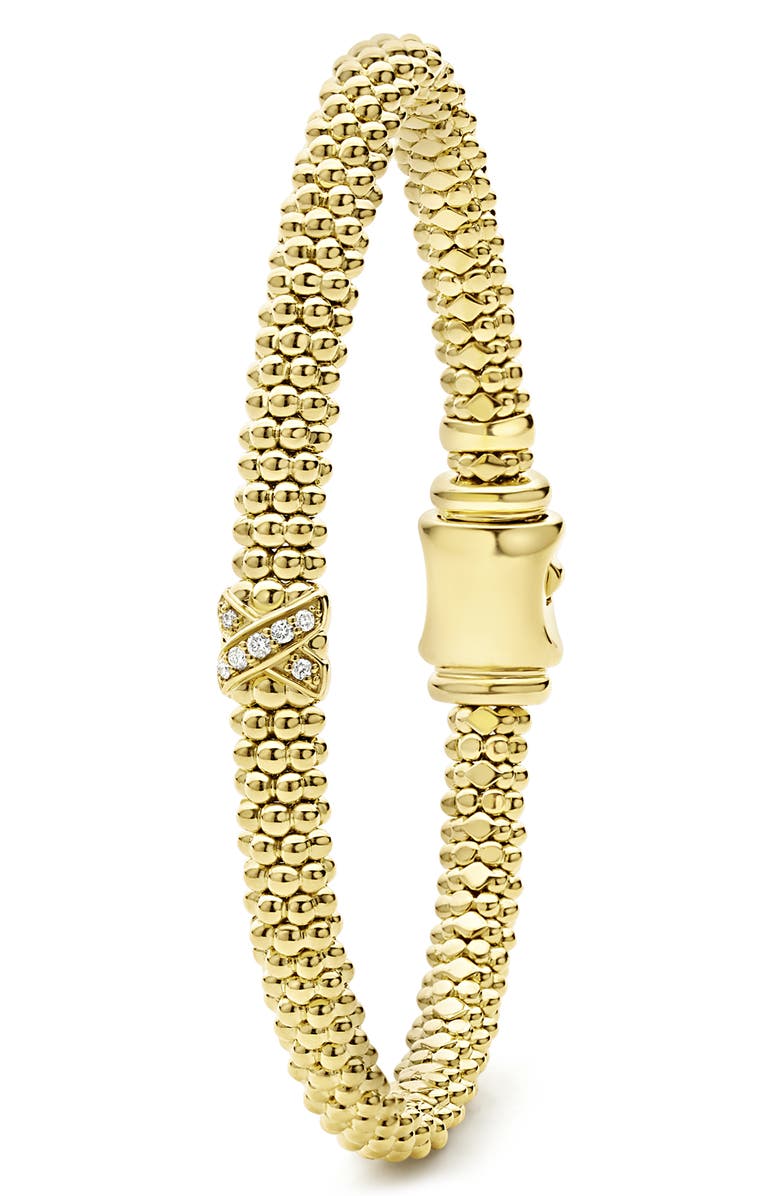 LAGOS Embrace Pavé Diamond Bracelet, Alternate, color, Gold Metallic