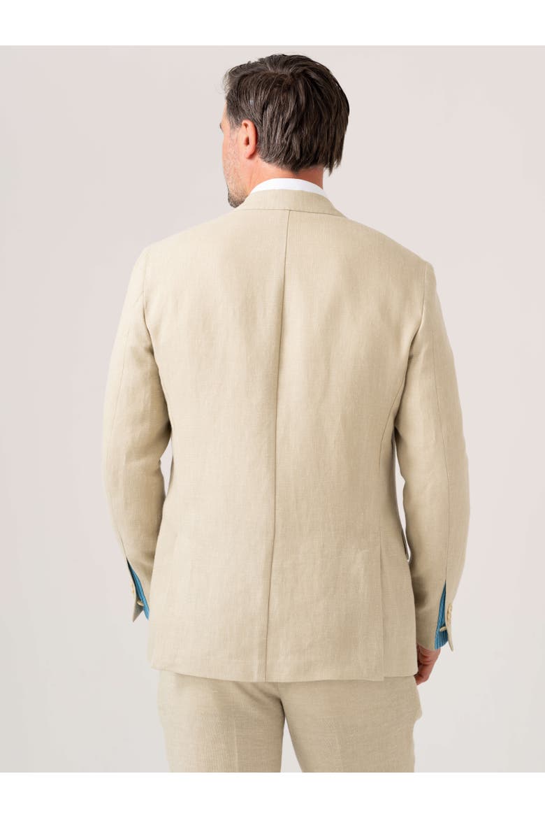 Linen Blend Blazer, Alternate, color, Beige