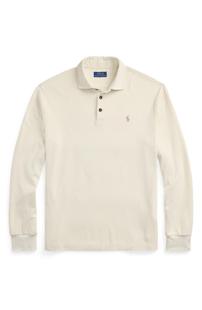 Polo Ralph Lauren Double Knit Jersey Long Sleeve Polo, Alternate, color,