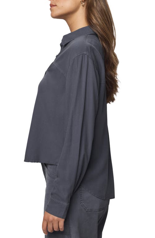Splendid Joanne Button-up Shirt In Gray