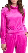 1.STATE Cowl Neck Velour Top
