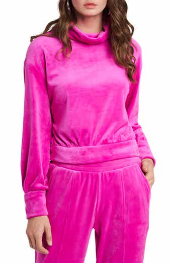 Cowl Neck Velour Top